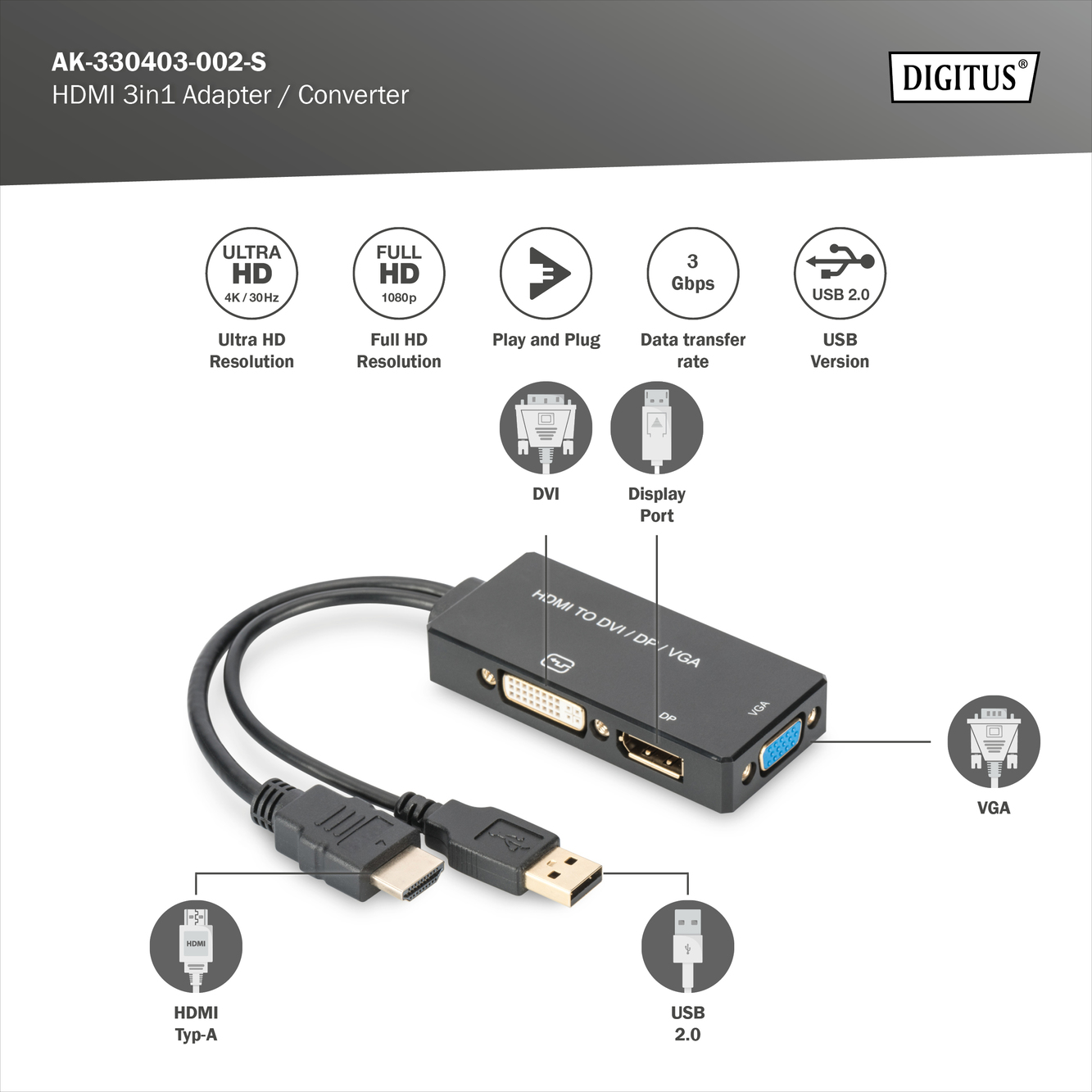 Digitus By Assmann Shop Hdmi In Adapter Converter