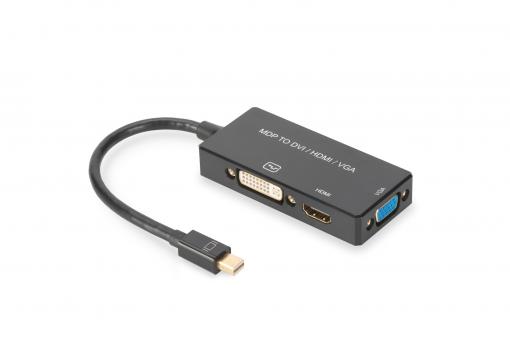 Kabel konwertujący Mini DisplayPort 3 w 1 
