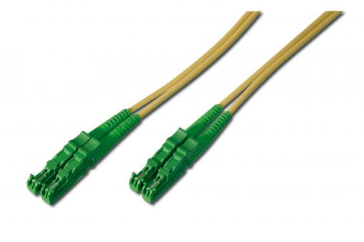 Cable de conexión de fibra óptica, E2000 (8° APC) a E2000 (8° APC), modo único 