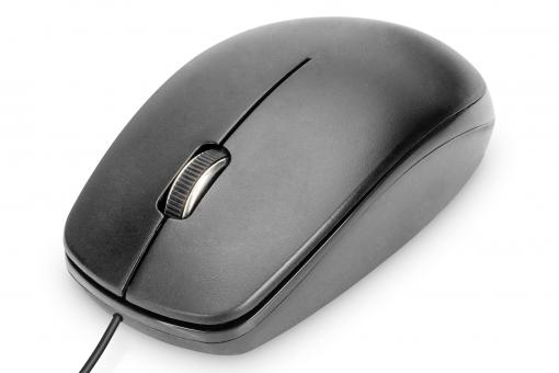 USB mouse with cable, 3 buttons, 1200 dpi