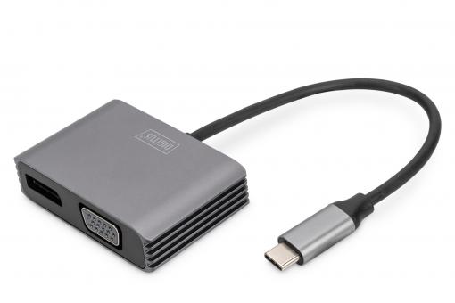 USB Type-C™ 4K 2in1 DisplayPort- + VGA-grafikadapter