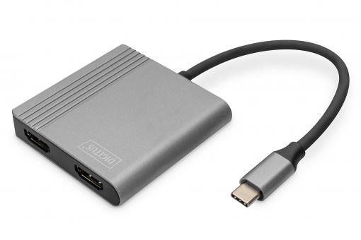 Adapter wideo USB Type-C 4K 2 w 1 HDMI 
