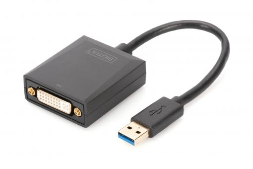 Digitus DA-70842 USB grafický adaptér Černá