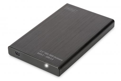 Корпус для дисков SSD/HDD 2.5, интерфейс SATA I-II - USB 2.0