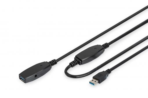 Digitus DA-73105 USB kabel 10 m USB 3.2 Gen 1 (3.1 Gen 1) USB A Černá