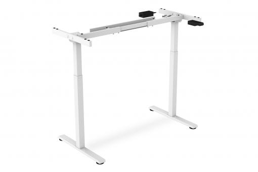 Electrically Height-Adjustable Table Frame, single motor, 2 levels, white
