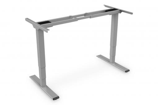 Electrically Height-Adjustable Table Frame, dual motor, 3 levels, gray
 