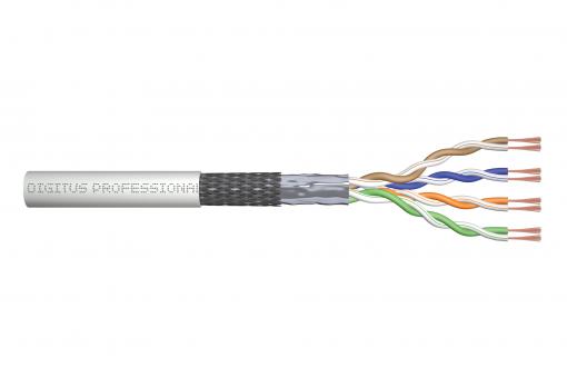 Kabel typu linka kat.5e, SF/UTP, AWG 26/7, PVC, 305m, szary, karton 