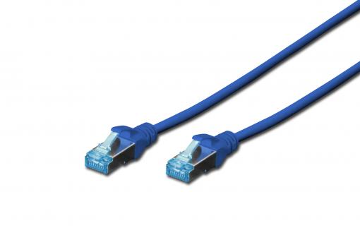 Digitus 0.5m Cat5e SF/UTP hálózati kábel Kék 0,5 M SF/UTP (S-FTP) 