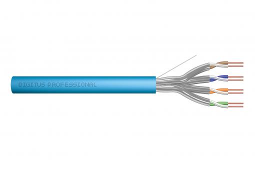 Kabel instalacyjny kat.6A, U/FTP, Dca, AWG 23/1, LSOH, 100m, niebieski, szpula 