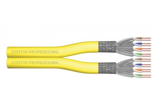 Cat.7A S/FTP, installation cable, 100 m, duplex, Dca-s1a d1 a1 