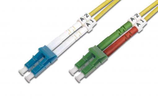 Cable de conexión modo único de fibra óptica, LC (APC)/LC 
