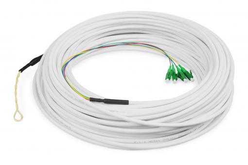 FTTH Drop Cable, Singlemode, 4 Fiber, 4 LC/APC, 30 m