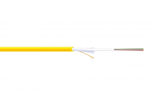Kabel światłowodowy jednomodowy uniwersalny DIGITUS ze złączem SC 24 włókna (2x12) SM 9/125 G652D, B2ca LSOH, 1500N, A/I-DQ(ZN)BH, żółty 