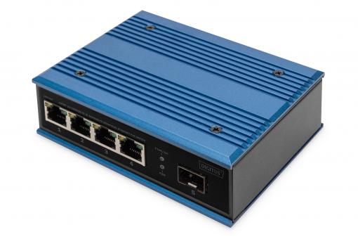 Conmutador Industrial Ethernet de 4 puertos 10/100Base-TX a 100Base-FX 