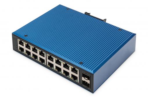 Przełącznik klasy przemysłowej Ethernet, 16 portów 10/100/1000BASE-TX +2G SFP 
 
