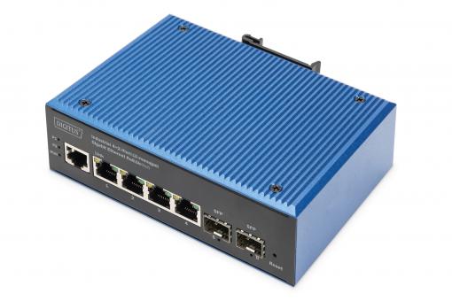 Industrial 4+2-Port L2 managed Gigabit Ethernet PoE Switch