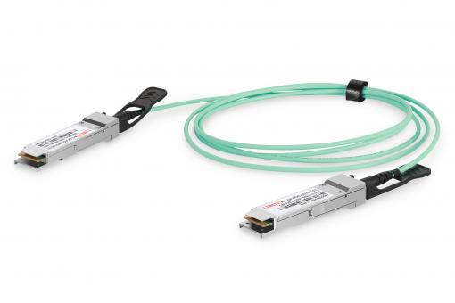 Câble Optique Actif 100 Gbit/s QSFP28, 2 m