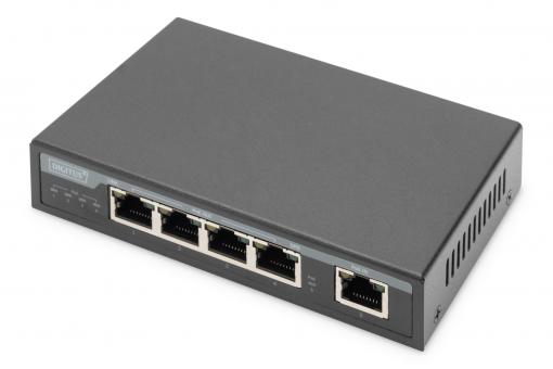 4 Port Gigabit 4PPoE Extender, 802.3at, 60 W