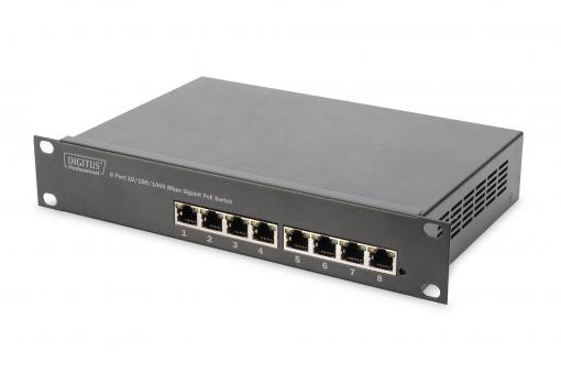 10-calowy 8-portowy przełącznik Gigabit Ethernet PoE
