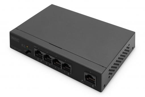 Gigabit Ethernet PoE Switch 4-port PoE + 1-port uplink, 60W PoE Budget