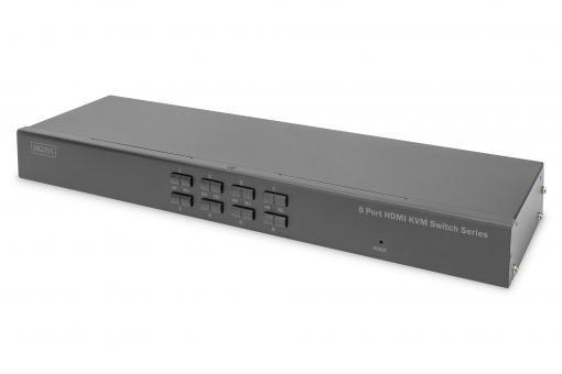 Desktopowy przełącznik HDMI KVM, 8 portów, pojedynczy wyświetlacz