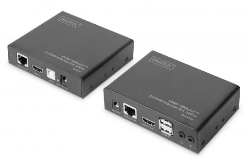 Zestaw wzmacniacza sygnału HDMI® HDBaseT™ 2.0 KVM, 100 m, 4K