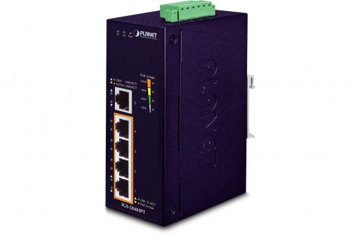 Industrial 5-Port + 4-Port 802.3at PoE Gigabit Switch