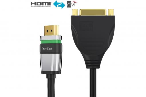PureLink ULS020 video cable adapter 0.1 m HDMI DVI-D Black 