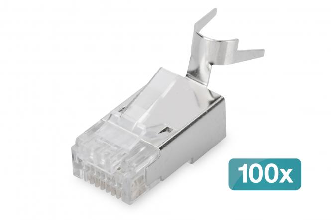 Modularstecker für Rundkabel, CAT 6A, geschirmt - 100 Stk. 