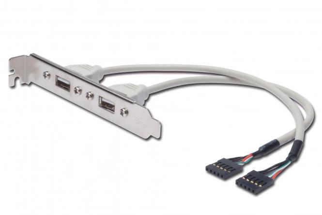 Digitus AK-300301-002-E USB kabel 0,25 m USB 2.0 USB A IDC Béžová 