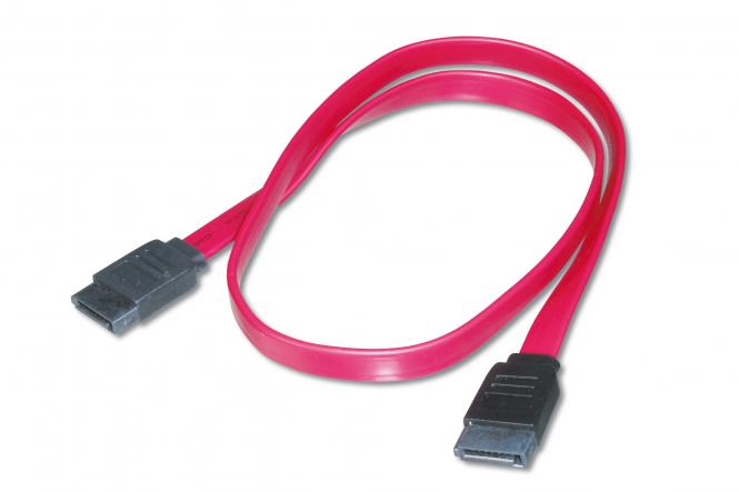 Digitus AK-400100-005-R SATA kabel 0,5 m SATA 7-pin Červená 