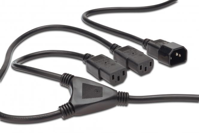 Y-power cord connection cable 