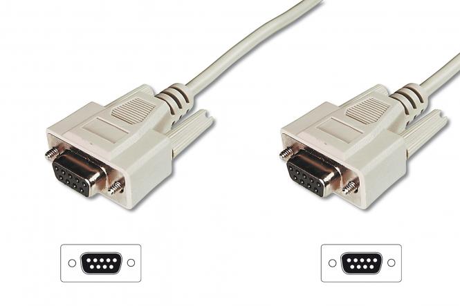 Соединительный кабель для передачи данных, D-Sub9/розетка - D-Sub9/розетка 