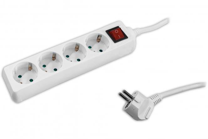V-TAC 4-way Office Power Strip with switch 