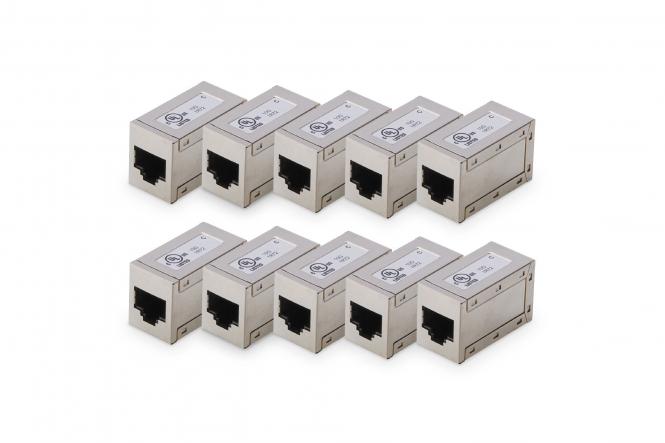 CAT 6, modular couplers, shielded - 10 pieces 