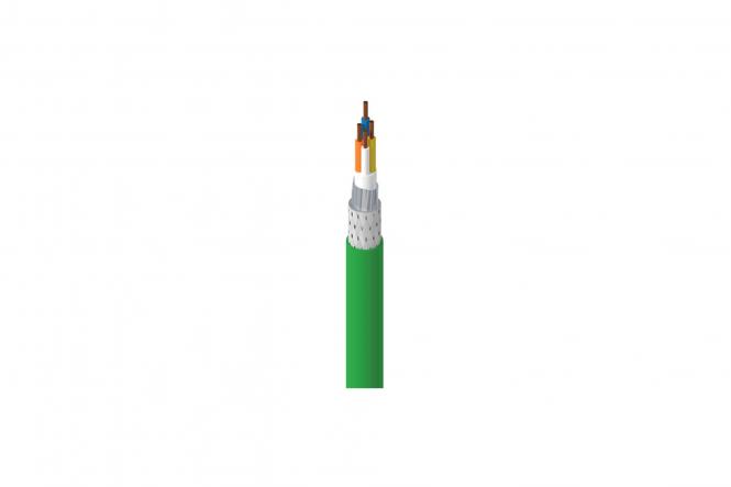 Kabel PROFINET typ A - 2 parowy drut, kat.5e, SF/UTP, Eca, AWG 22/1, PVC, 50m, zielony, karton 