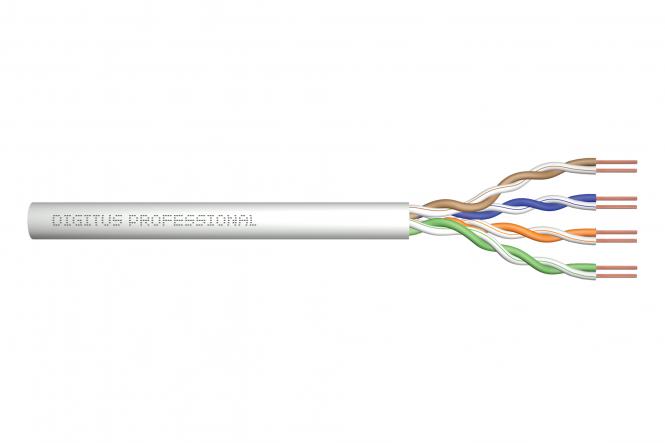 Kabel instalacyjny DIGITUS kat.5e, U/UTP, B2ca, AWG 24/1, LSOH, 500m, szary, szpula 