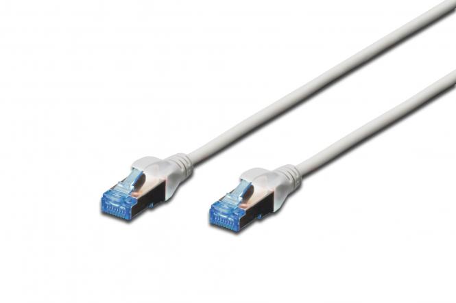 Kabel krosowy (patch cord) RJ45-RJ45, kat.5e, F/UTP, AWG 26/7, PVC, 0.5m, szary 