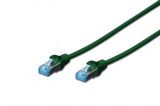 Kabel krosowy (patch cord) RJ45-RJ45, kat.5e, SF/UTP, AWG 26/7, PVC, 2m, zielony 