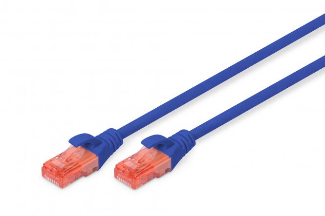 Kabel krosowy (patch cord) RJ45-RJ45, kat.6, U/UTP, AWG 26/7, PVC, 7m, niebieski 