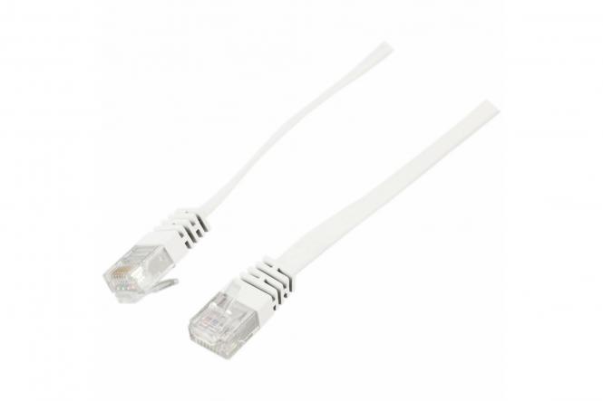 CAT 6A U-UTP patch cord, Cu, PVC AWG 30/7, length 0,25 m, color white
 