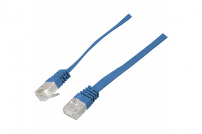 CAT 6A U-UTP patch cord, Cu, PVC AWG 30/7, length 0.5 m, color Blue
 