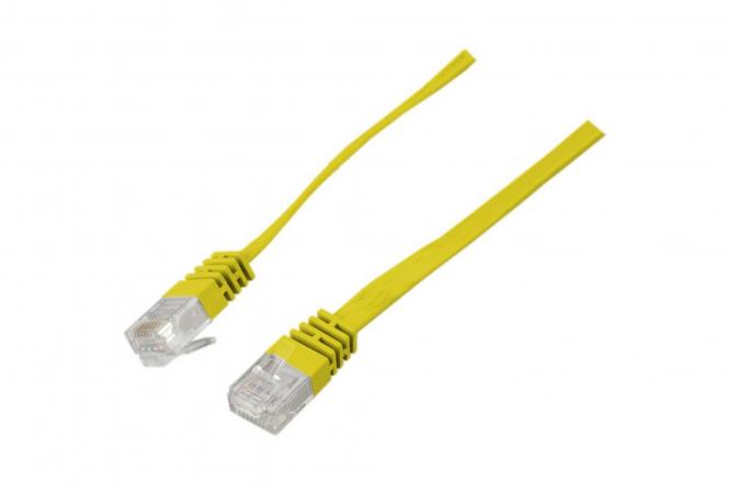 CAT 6A U-UTP patch cord, Cu, PVC AWG 30/7, length 1 m, color Yellow
 