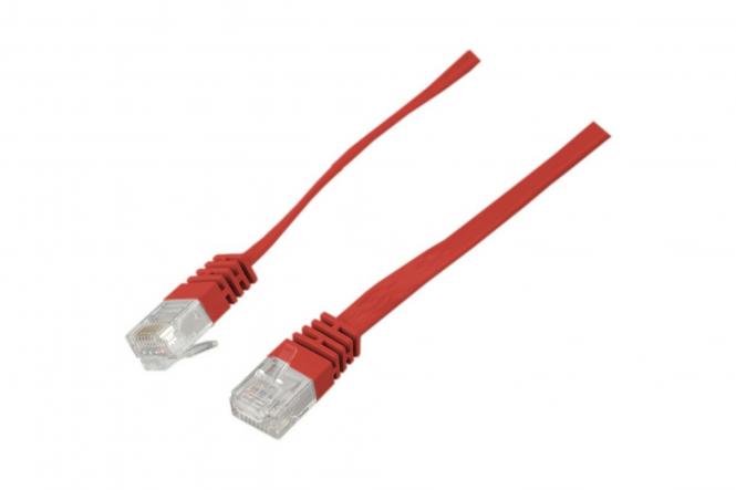 CAT 6A U-UTP patch cord, Cu, PVC AWG 30/7, length 3 m, color Red
 