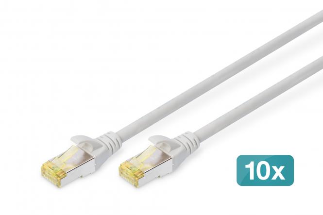 Câble de brassage CAT 6A S/FTP, 10 pièces 
