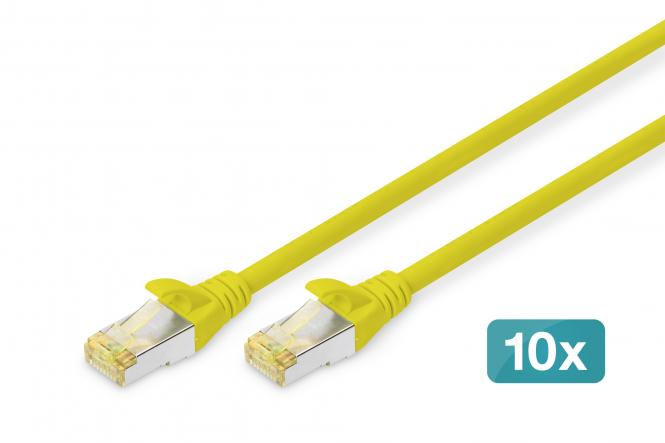 CAT 6A S/FTP patch cord, 10 pieces 