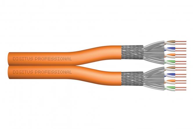 Cable de instalación CAT 7 S/FTP, 500 m, dúplex, B2ca-s1a,d0,a1 