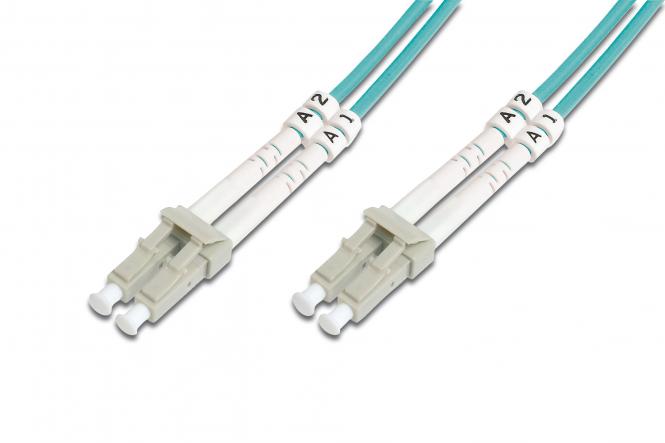 Digitus OM3, LC/LC, Multimode, 15m cabo de fibra ótica I-VH Cor aqua 