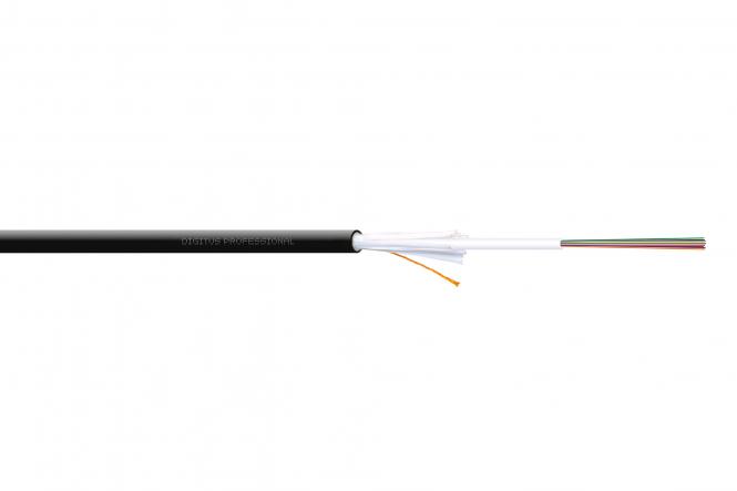 Kabel światłowodowy wielomodowy uniwersalny 12 włókien OM4 50/125, Dca, LSOH, 1500N, A/I-DQ(ZN)BH, czarny - długość docinana na zamówienie 